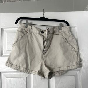 PacSun Cream Denim Shorts